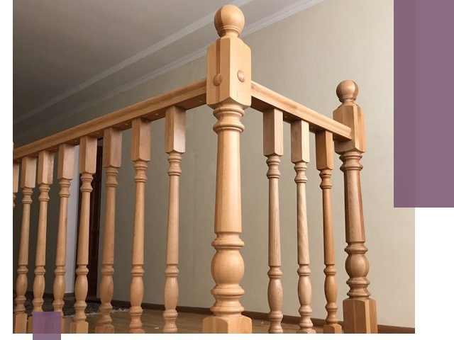 Деревянные перила на заказ в Ишимбае: монтаж и изготовление