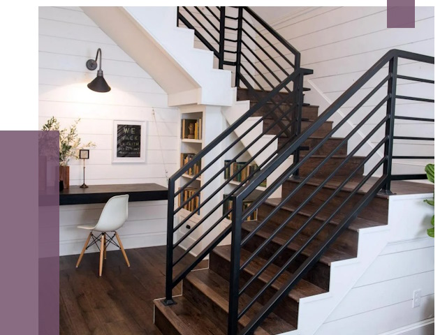 Перила для лестницы в доме в Ишимбае от 7352 руб. — ПРОЛЁТ-Шмб