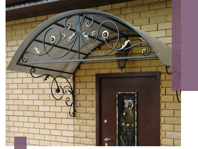 Изготовление козырьков из металла под ключ в Ишимбае