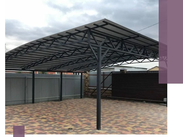 Недорогие навесы под ключ в Ишимбае — изготовление и монтаж