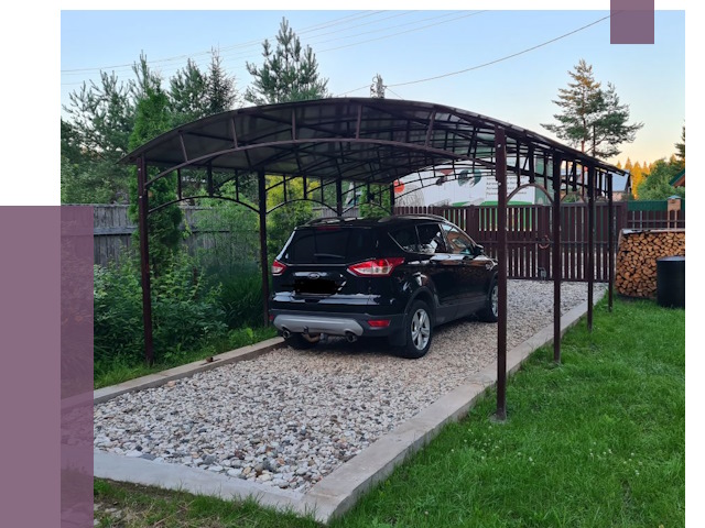 Навесы для автомобиля в Ишимбае от 13031 руб.  | ПРОЛЁТ-Шмб