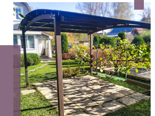 Навесы для дачи в Ишимбае от 12626 руб. под ключ — ПРОЛЁТ-Шмб