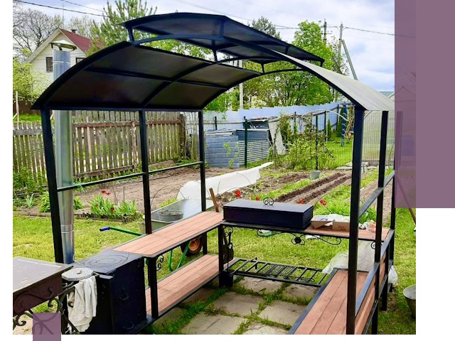 Навесы для барбекю в Ишимбае: изготовление, монтаж и демонтаж