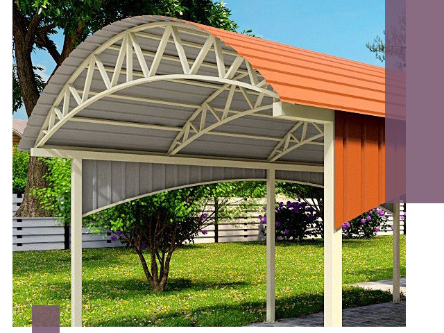 Навесы из профнастила под ключ в Ишимбае — установка и монтаж