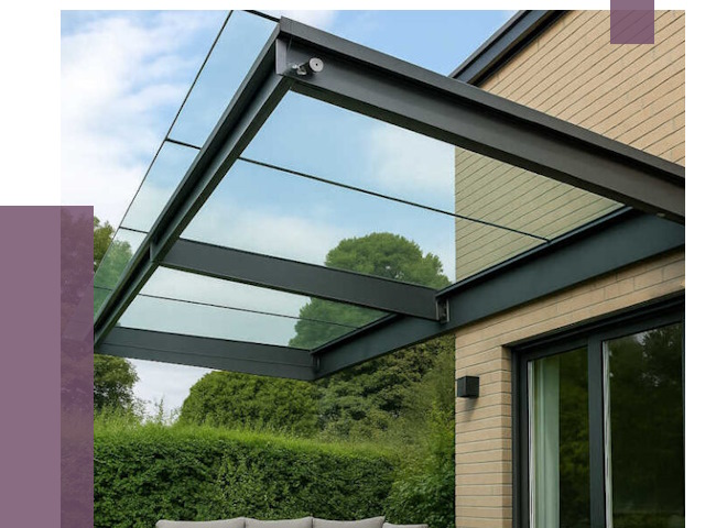 Стеклянные навесы и козырьки в Ишимбае от 12169 руб.