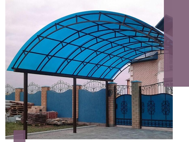 Арочные навесы под ключ в Ишимбае — изготовление и монтаж