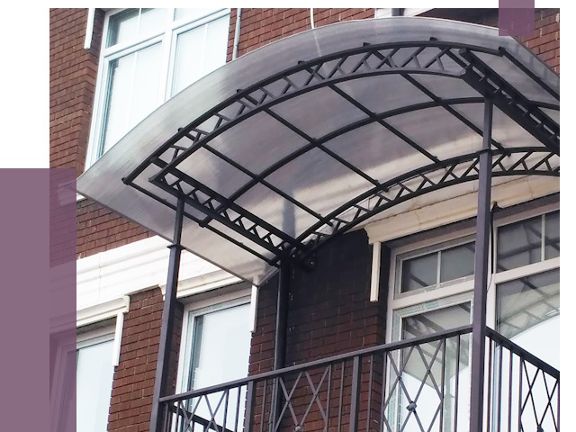 Козырьки над балконом в Ишимбае от 8569 руб.  | ПРОЛЁТ-Шмб