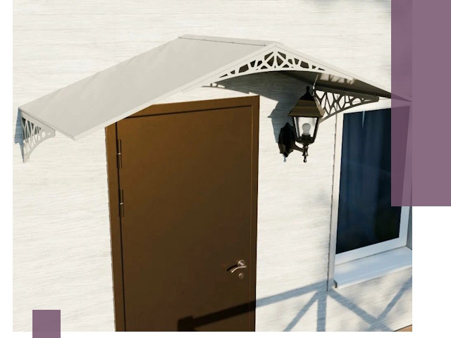 Металлические козырьки на входы и террасы в Ишимбае