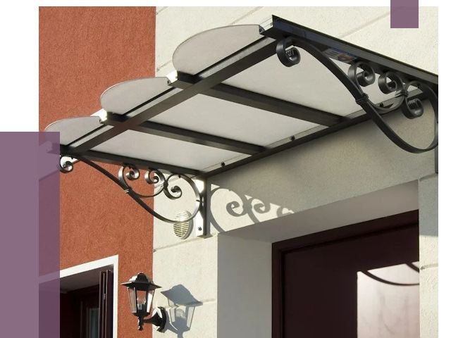 Односкатные козырьки в Ишимбае от 8316 руб.  | ПРОЛЁТ-Шмб