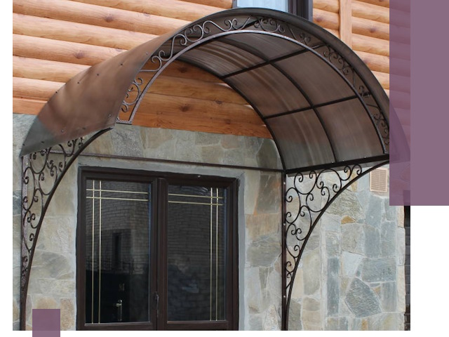 Арочные козырьки под ключ в Ишимбае: изготовление и монтаж