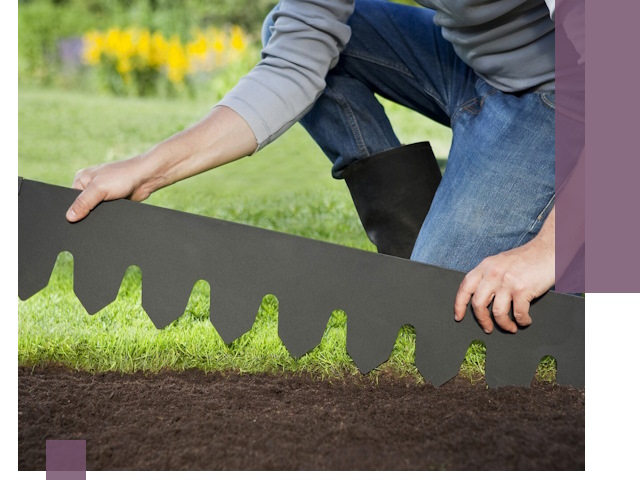 Металлические бордюры для газона в Ишимбае — изготовление и монтаж