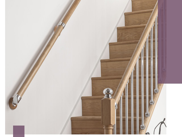 Пристенные поручни из стали и нержавейки под монтаж в Ишимбае